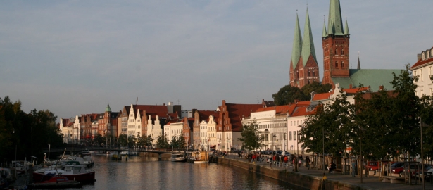 Stad och hamn i Lübeck